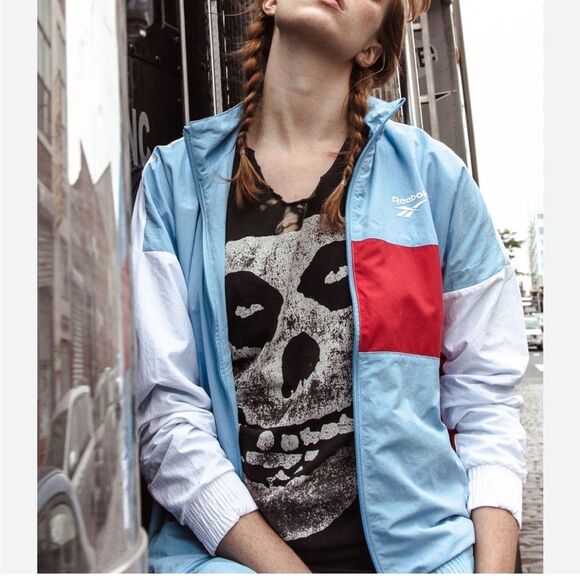 Reebok Urban Outfitters Color Block Vector Track Jacket Retro Windbreaker size M - Picture 11 of 12